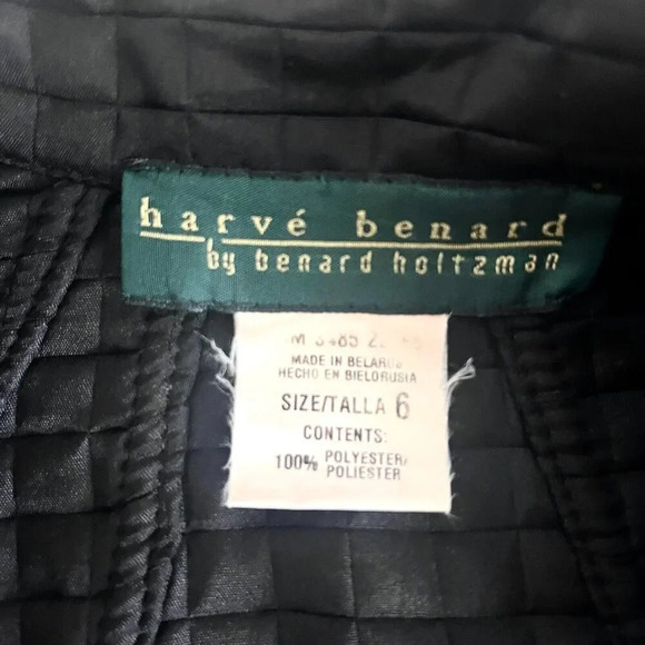 Vintage Harve Benard Quilted Lightweight Jacket Womens Black Size 6 - Picture 11 of 11